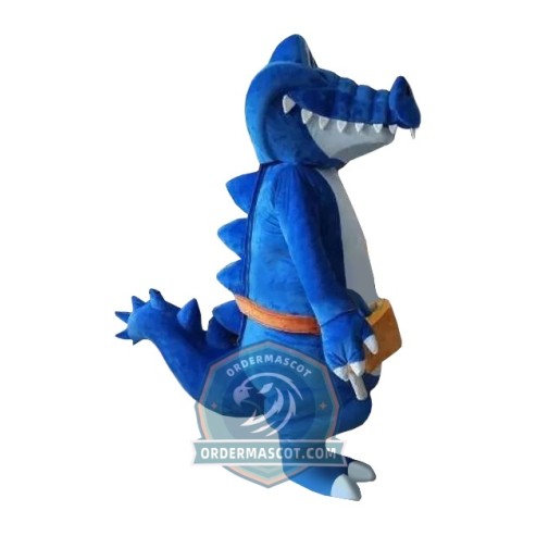 Blue Alligator Mascot Costume