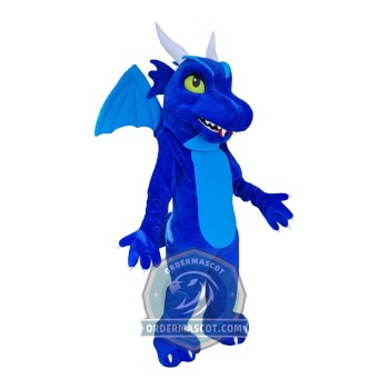 Blue Dragon Mascot Costume