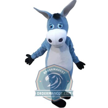 Blue Donkey Mascot Costume