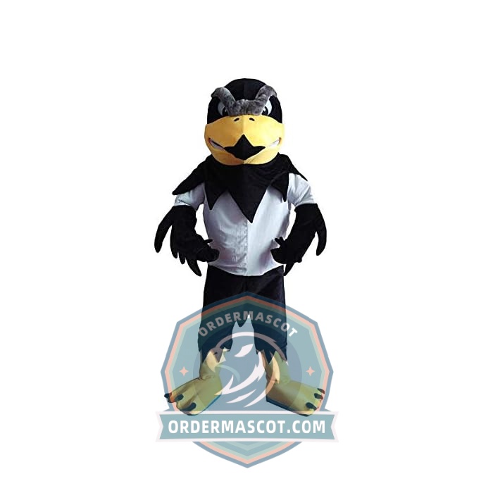  Fierce Black Hawk Mascot Costume