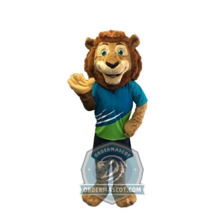 Friendly Lion Mascot Costume