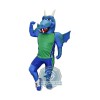 Power Blue Dragon Mascot Costume