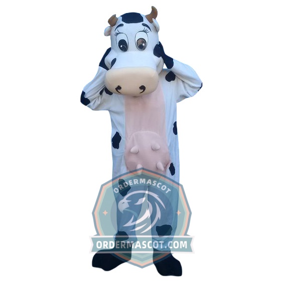 Friendly Cow Mascot Costume