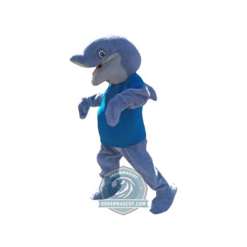 Blue Dolphin Mascot Costume