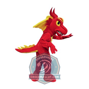 Red Lightweight Dragon Mascot Costume
