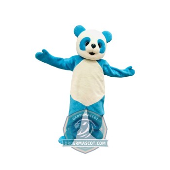 Blue Panda Mascot Costume