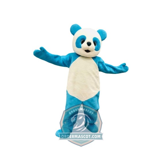 Blue Panda Mascot Costume
