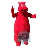 Red Hippo Mascot Costume