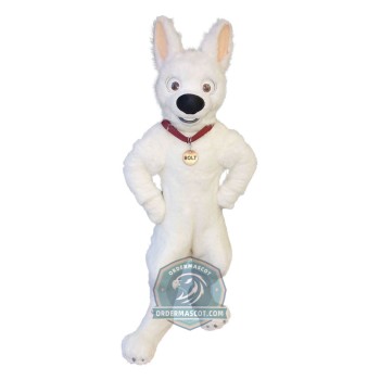 White German Shepherd Dog Mascot Costume