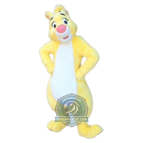 Yellow Rabbit Mascot Costume
