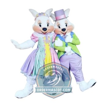 Mr. & Mrs. Easter Bunny Mascot Costume