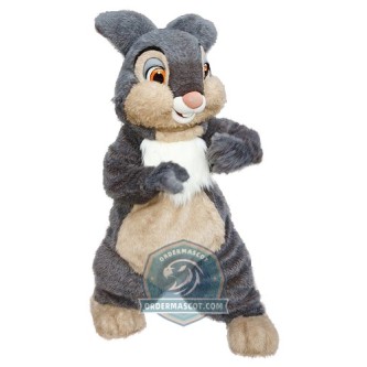 Grey Thumper Rabbit Mascot Costume