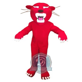 Red Panther Mascot Costume