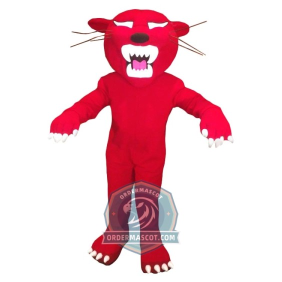 Red Panther Mascot Costume