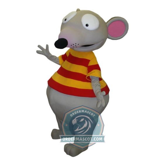 Grey Mouse Mascot Costume