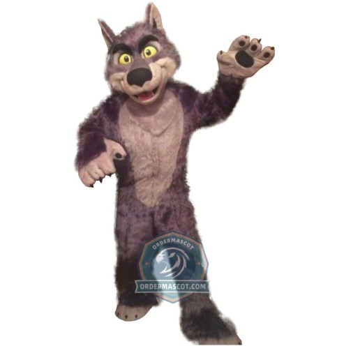 Happy Lightweight Wolf Mascot Costume