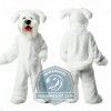 White Maltese Dog Mascot Costume