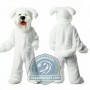 White Maltese Dog Mascot Costume