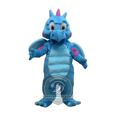 Blue Dragon Mascot Costume For Adult