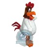 Realistic White Rooster Mascot Costume