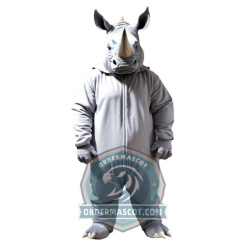 Fierce Rhino Mascot Costume