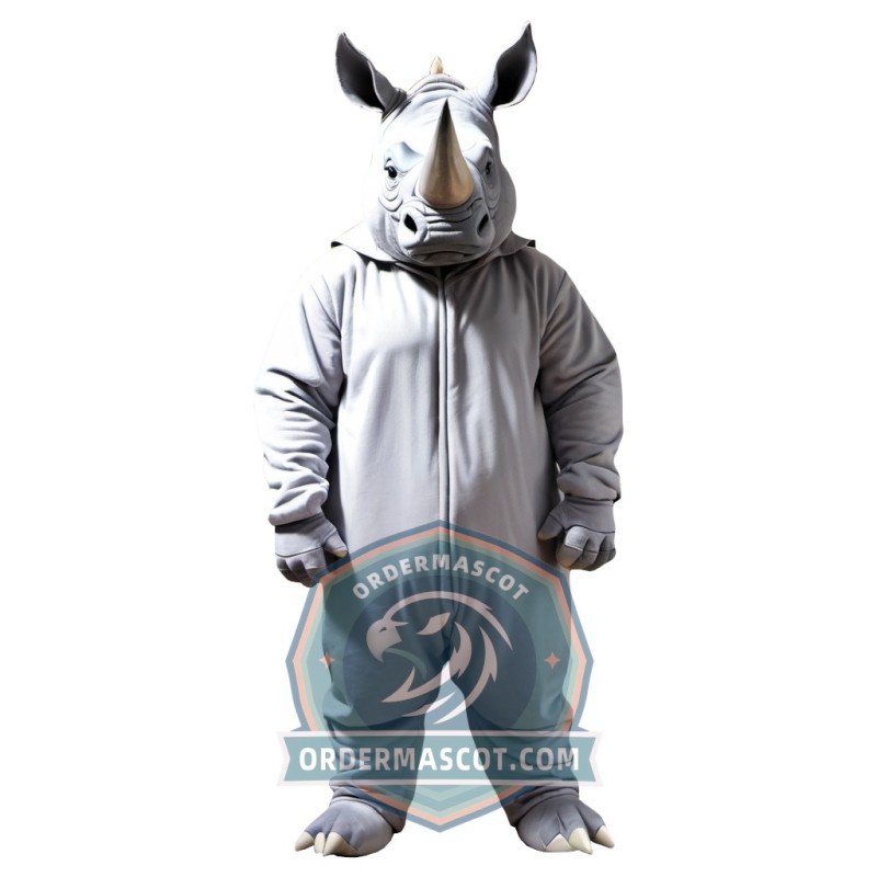 Fierce Rhino Mascot Costume