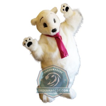 Happy Polar Bear Mascot Costume