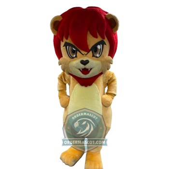 Red Hair Lion Mascot Costume