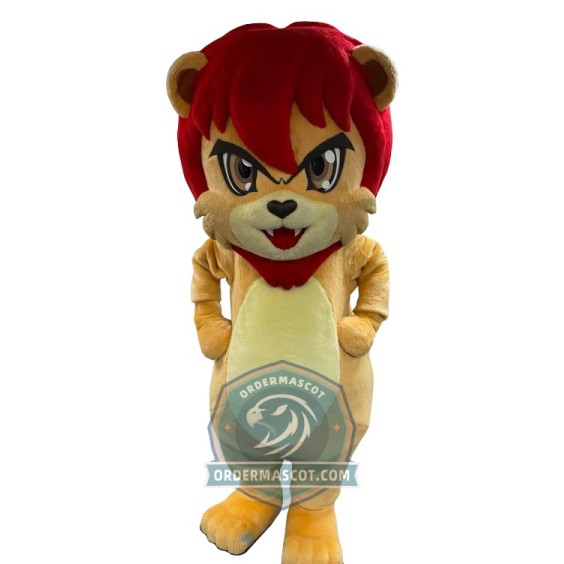 Red Hair Lion Mascot Costume