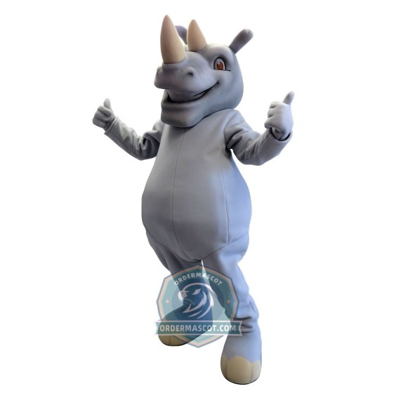 Realistic Rhino Mascot Costume For Adult