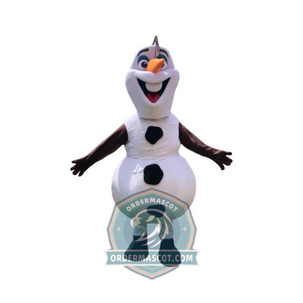 Olaf Snowman Mascot Costume
