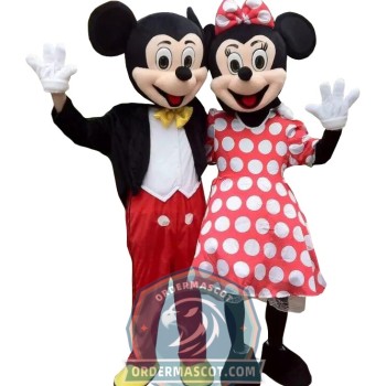 Mickey & Minnie Mouse Mascot Costume