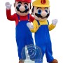 Red Mario & Yellow Luigi Mascot Costume