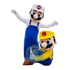 White Mario & Yellow Luigi Mascot Costume