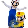 White Mario & Yellow Luigi Mascot Costume