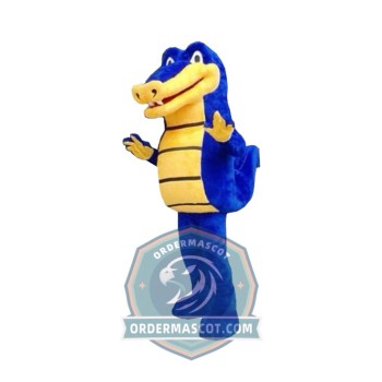 Blue Crocodile Mascot Costume