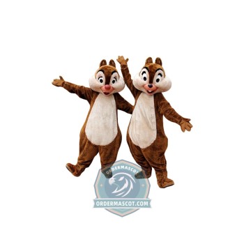 Chip & Dale Chipmunk Mascot Costume