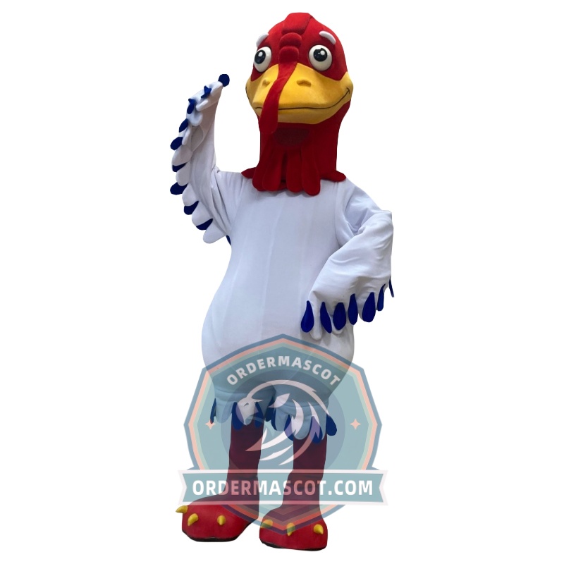 White Turkey Mascot Costume