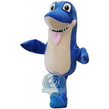 Cute Shark Mascot Costume