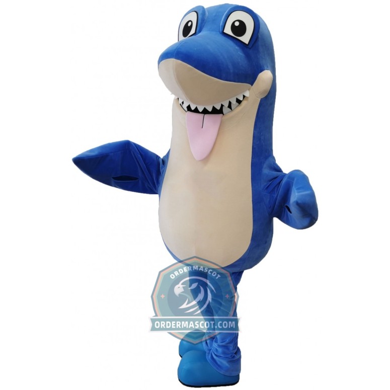 Cute Shark Mascot Costume
