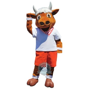 Cute Buffalo Mascot Costume