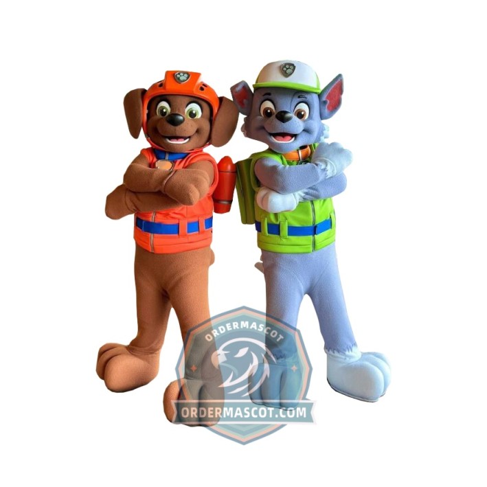  Rocky & Zuma Paw Patrol Mascot Costume