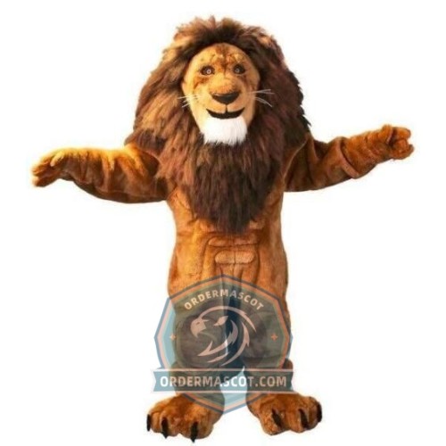 Power Muscular Lion Mascot Costume