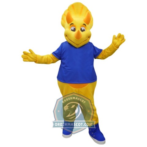 Realistic Triceratop Mascot Costume