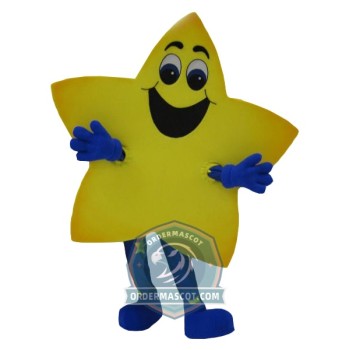 Happy Yellow Star Mascot Costume