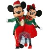 Realistic Christmas Mickey & Minnie Mascot Costume