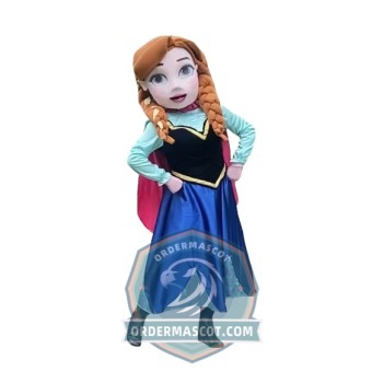 Adult Princess Anna Mascot Costume