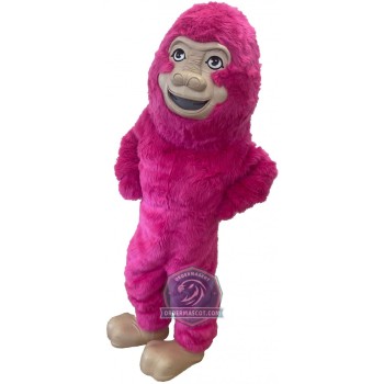 Pink Gorilla Mascot Costume