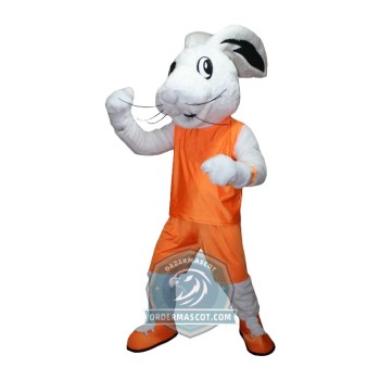 Sport White Rabbit Mascot Costume