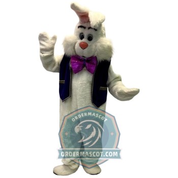 White Easter Bunny Mascot Costume